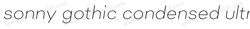 sonny gothic condensed ultra light字体转换